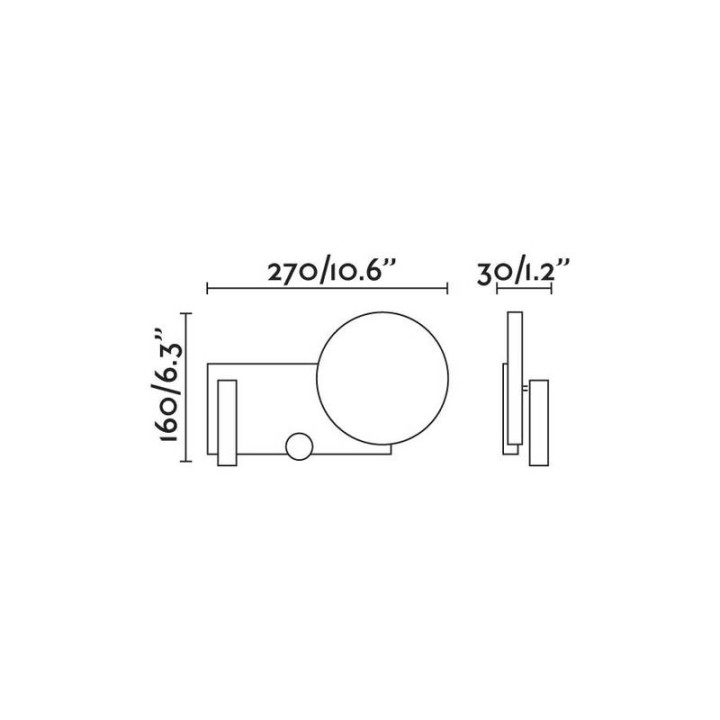 Apliques Faro Klee Derecho Led10W Lector 3W 2700K Dim 