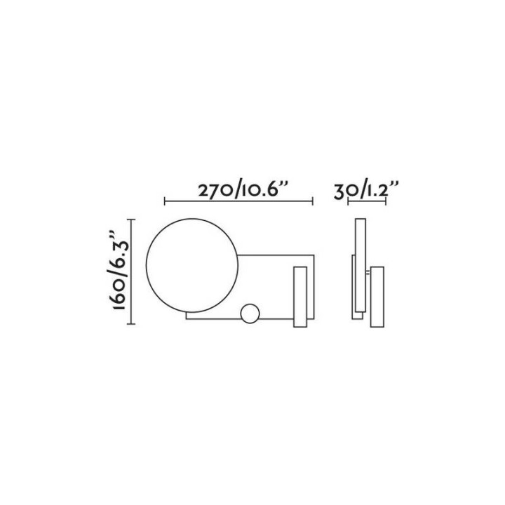 Apliques Faro Klee Izquierdo Led10W Lector 3W 2700K Dim 