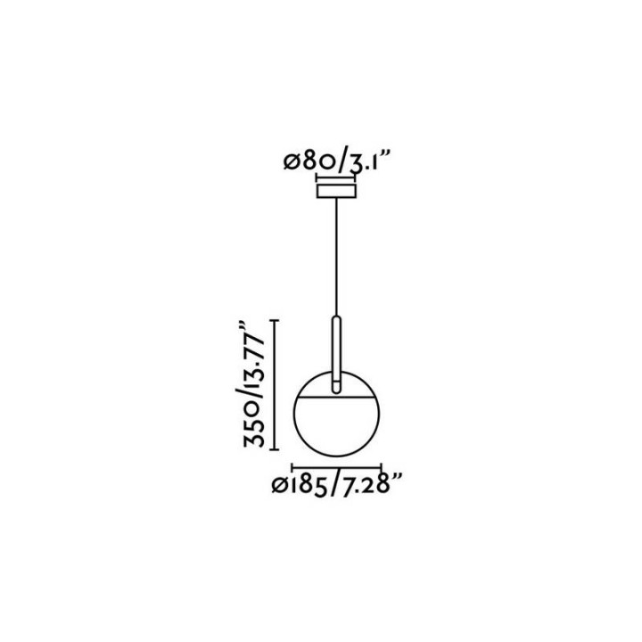 Lámpara colgante Faro Mine Pc Blanco E27 40W 