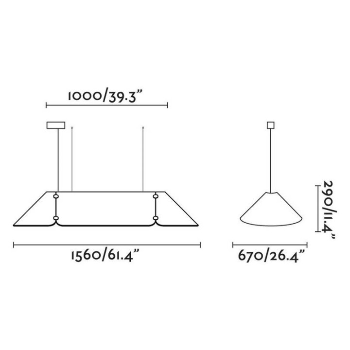 Lámpara colgante Faro Fonovia Gris 840Mm 25W 4000K 