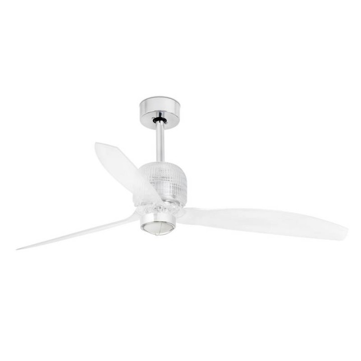 Ventiladores de Techo con luz Faro Deco Fan Ø1280Mm Cromo Palas Trans 17W 3000K S/R 