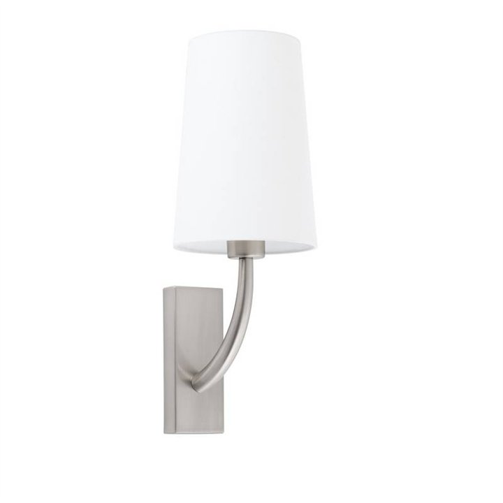 Apliques Faro Rem Niquel Mate Pantalla Blanca 