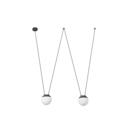 Lámpara colgante Faro Mine Space Pc Gris Oscuro 2 Luces 