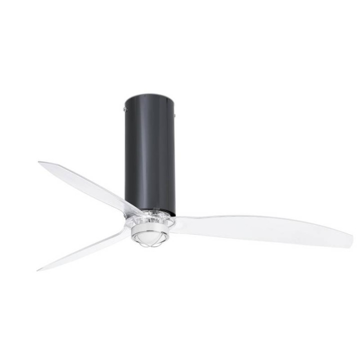 Ventiladores de Techo con luz Faro Tube Fan Ø1280Mm N/B 3 Palas 17W 3000K S/R 