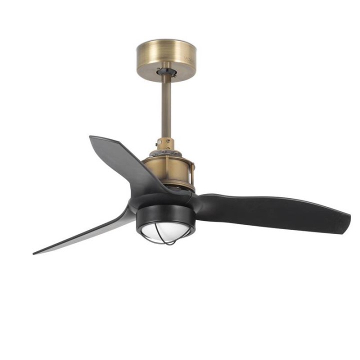 Ventiladores de Techo Faro Justfan Xsø810Mm Oro Viejo Palas Negras 17W 3000K 