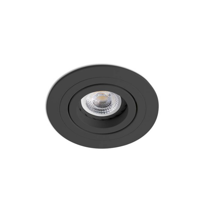 Lámparas empotrables Faro Radon Orientable Emp.Redondo Negro Gu10/Mr16/Led 