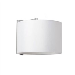 Apliques Faro Sahara Cromo Pantalla Blanca 1Xe27 60W 