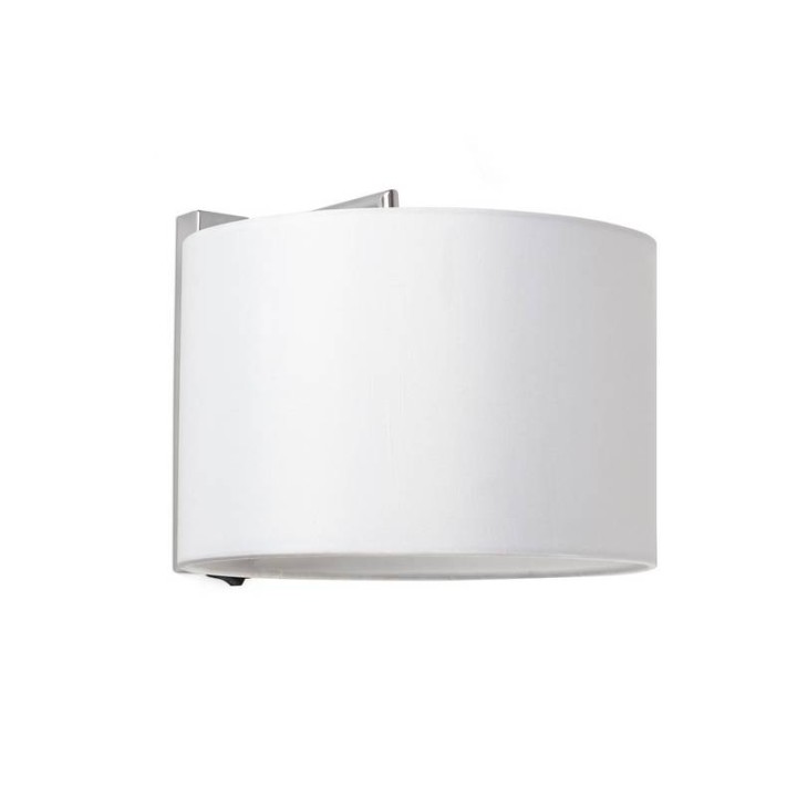 Apliques Faro Sahara Cromo Pantalla Blanca 1Xe27 60W 