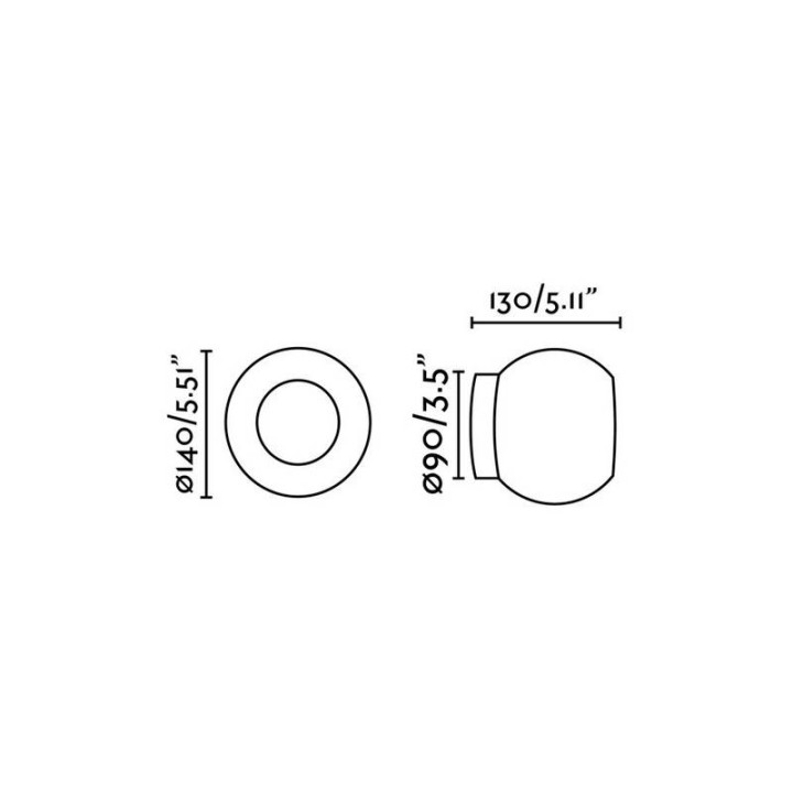 Plafones Faro Moy/ Aplique Oro Led 4W 3000K 