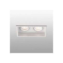 Lámparas empotrables Faro Hyde Blanco Cuadrado Orientable 2L Gu10 