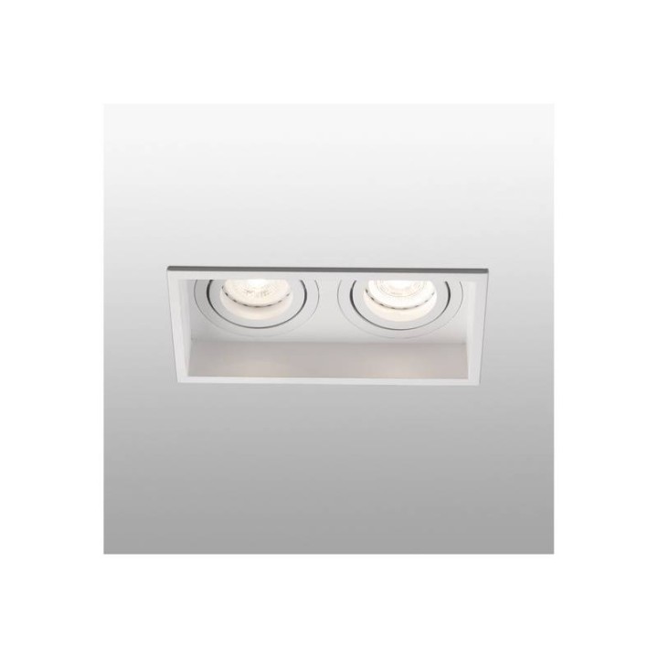 Lámparas empotrables Faro Hyde Blanco Cuadrado Orientable 2L Gu10 