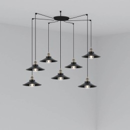 Lámpara colgante Faro Marlin Negro E27 60W 7L 