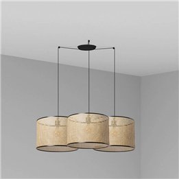 Lámpara colgante Faro Mambo Negro P. Ratan E27 Ø450*313*Ø450 3L 