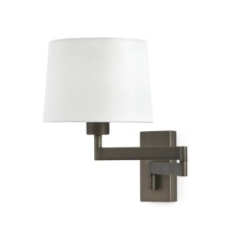 Apliques Faro Artis Articulado Bronce Pantalla Blanca 