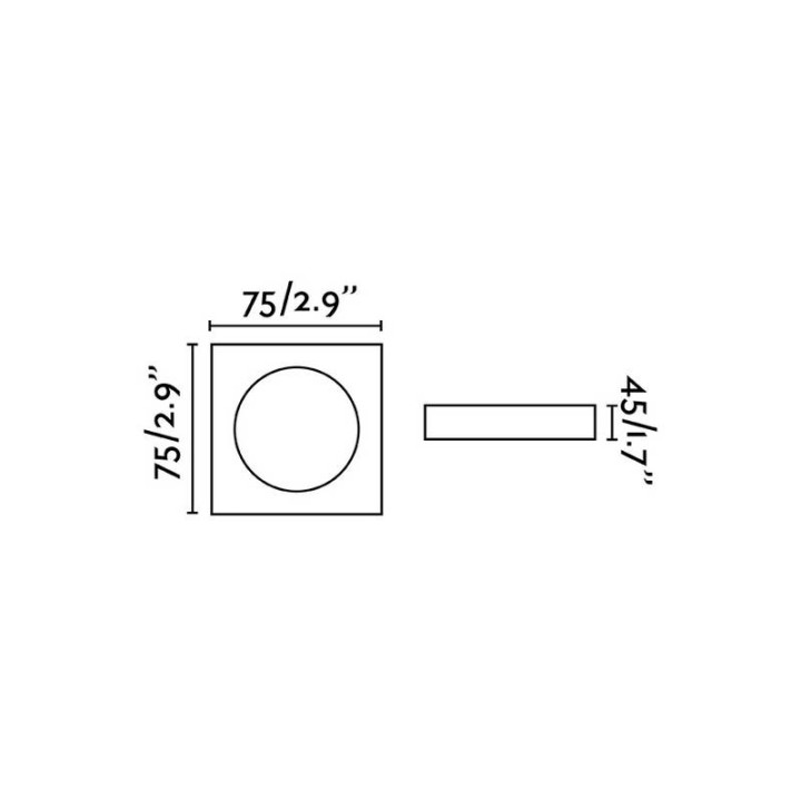 Lámparas empotrables Faro Neoncuadrado Negro 1Xgu10/Mr16/Led 