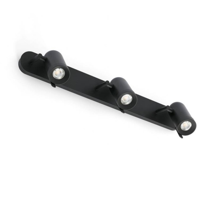 Apliques Faro Orleans Negro 3Xgu10 