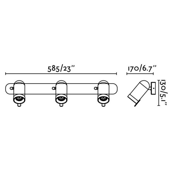 Apliques Faro Orleans Negro 3Xgu10 