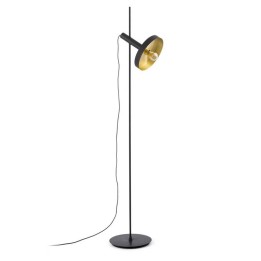 Lámparas Faro Whizz Pie De Salon Con Pantalla Negro Oro 1Xe27 