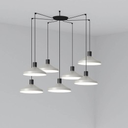 Lámpara colgante Faro Kombo Gris Ø400 1X E27 7L 
