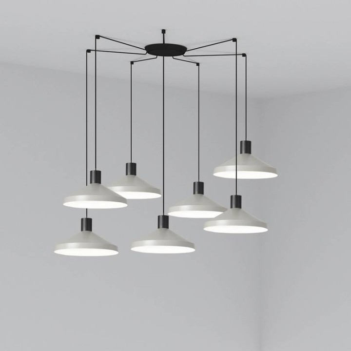 Lámpara colgante Faro Kombo Gris Ø400 1X E27 7L 