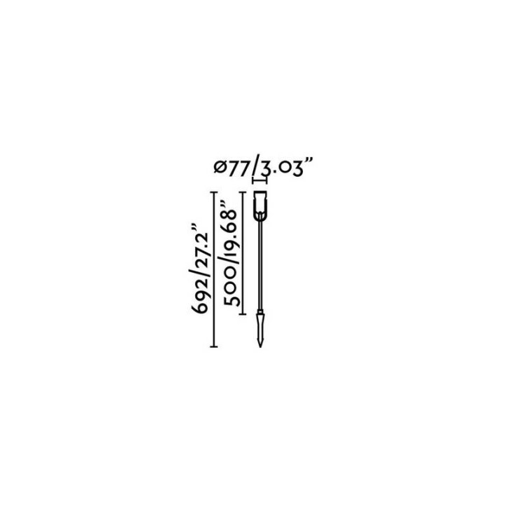 Proyectores Faro Slot-50 Estaca Negro H50 13W 3000K 