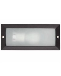 Lámpara Empotrable de pared de Metal LISO para Exterior color Negro E27