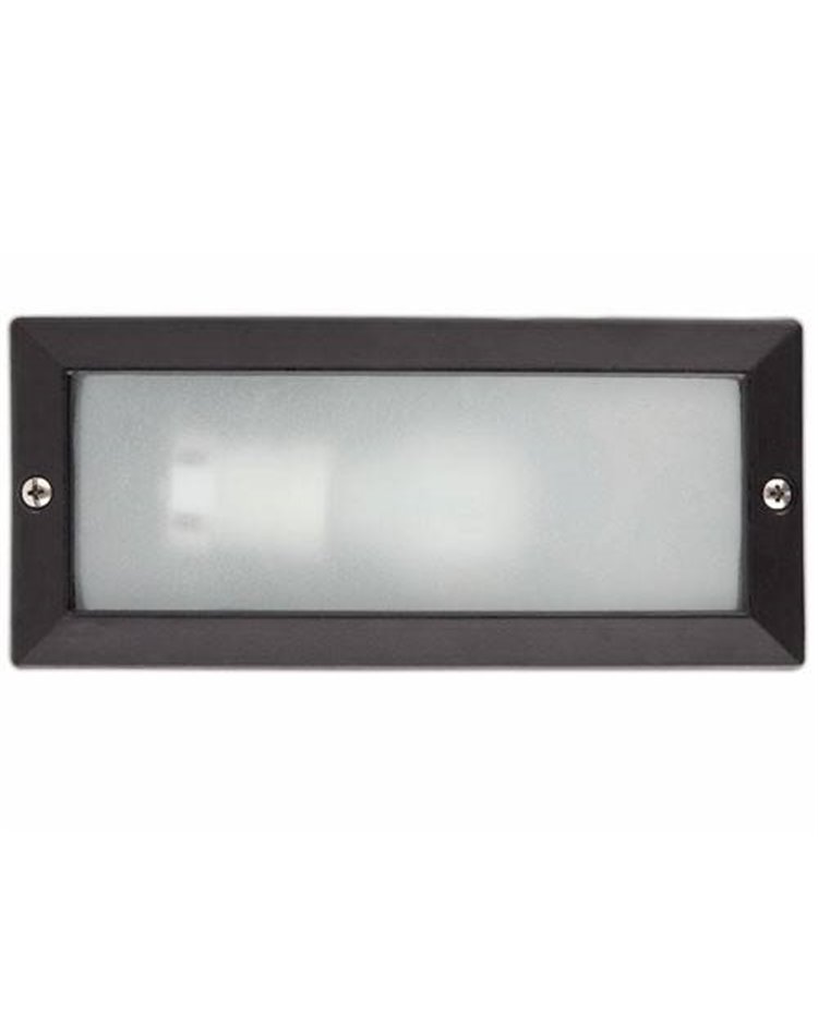 Lámpara Empotrable de pared de Metal LISO para Exterior color Negro E27