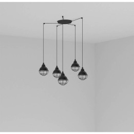 Lámpara colgante Faro Claire Negro E27 15W 5L 
