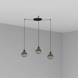 Lámpara colgante Faro Claire Verde E27 15W 3L 