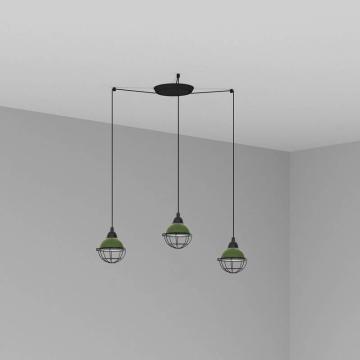 Lámpara colgante Faro Claire Verde E27 15W 3L 