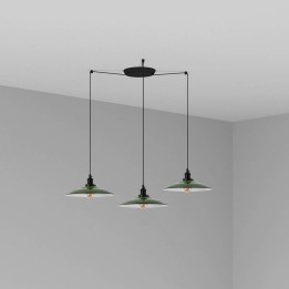 Lámpara colgante Faro Lang Verde E27 3L 