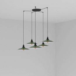 Lámpara colgante Faro Lang Verde E27 5L 