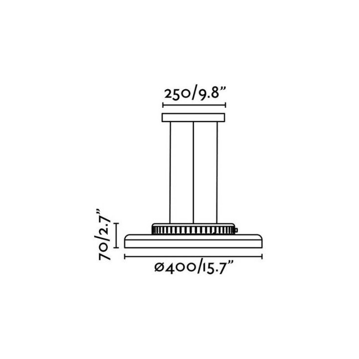 Lámpara colgante Faro Dolme Blanco Ø400 Led 24W 