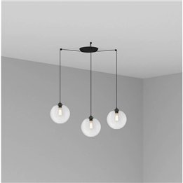 Lámpara colgante Faro Clara Transparente E27 100W 3L 