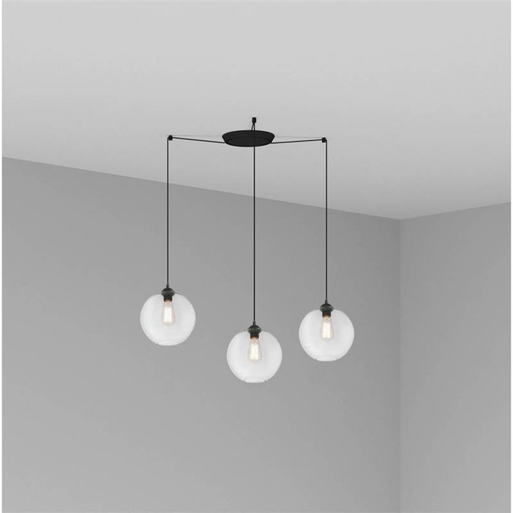 Lámpara colgante Faro Clara Transparente E27 100W 3L 