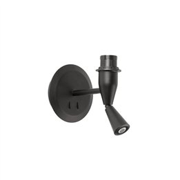 Apliques Faro Mambo Negro 1Xe27 Lector Led 3W 3000K 