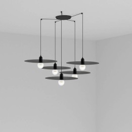 Lámpara colgante Faro Plat Negro E27 60W 5L 