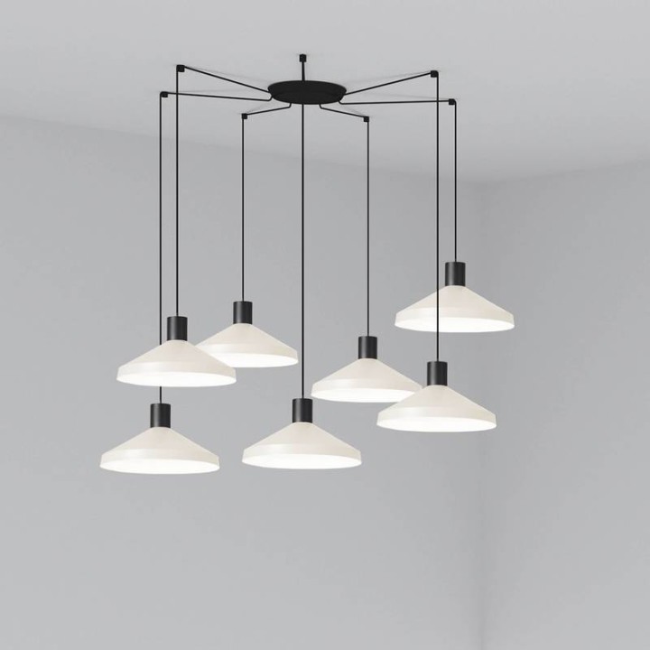 Lámpara colgante Faro Kombo Beige Ø400 1X E27 7L 