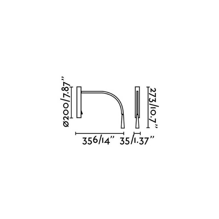 Apliques Faro Flin Lector Negro 3W 3000K 280Lm 