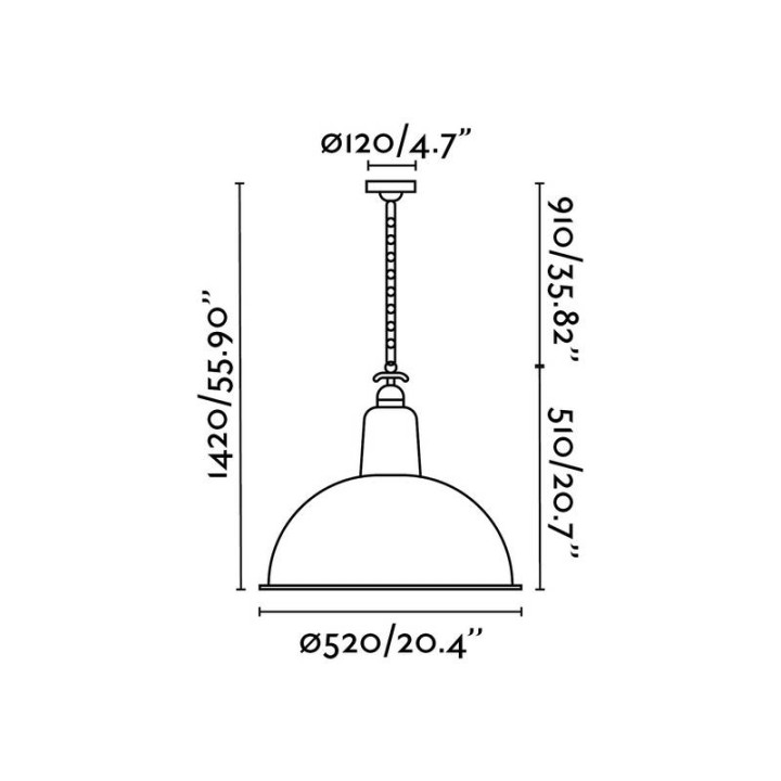 Lámpara colgante Faro Lou Negro E27 15W 