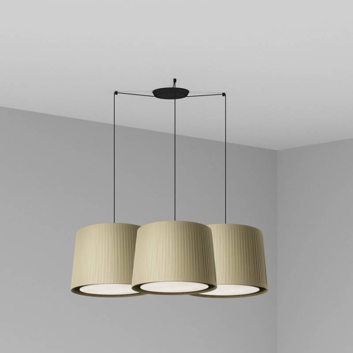 Lámpara colgante Faro Samba Negro P. Encint E27 Ø500*350*Ø450 Verde 