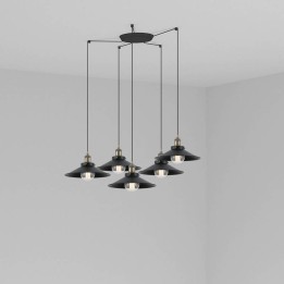 Lámpara colgante Faro Marlin Negro E27 60W 5L 