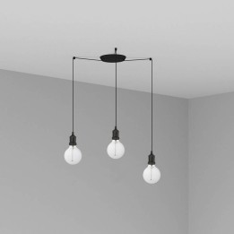 Lámparas empotrables Faro Art Colgante Negro 1Xe27 2M Cable 3L 