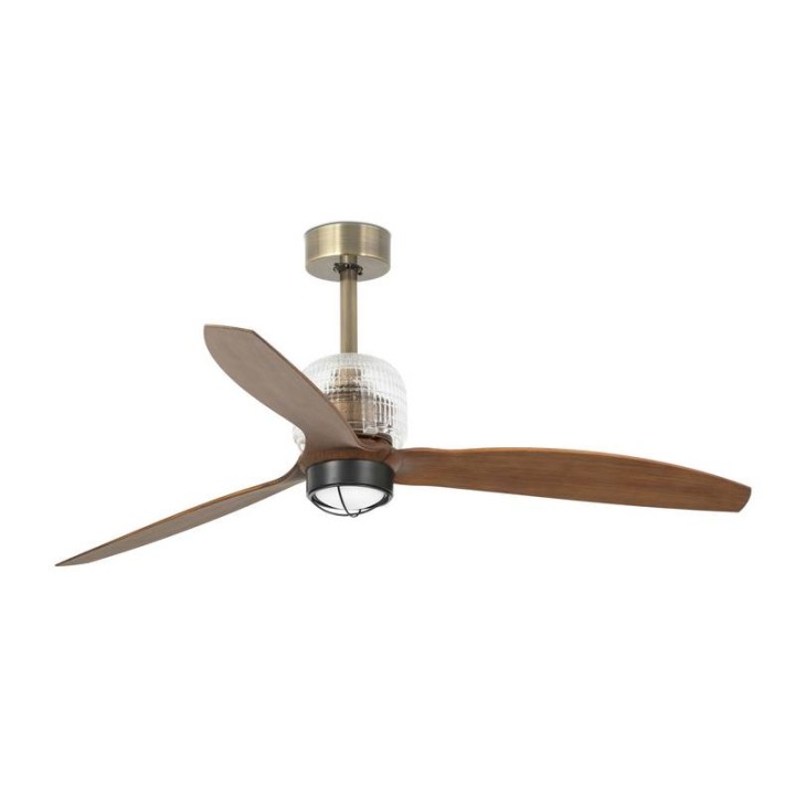 Ventiladores de Techo con luz Faro Deco Fan Ø1280Mm Oro Viejo 3 Palas 17W 3000K S/R 