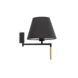 Apliques Faro Ron Gris Oscuro Pantalla Negra 