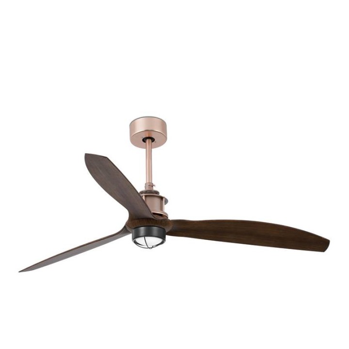Ventiladores de Techo con luz Faro Just Fan Ø1280Mm Cobre 3 Palas 17W 3000K S/R 