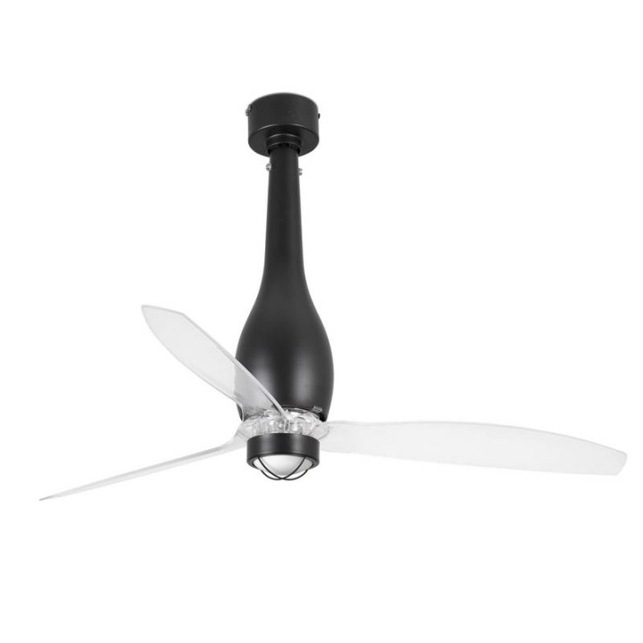Ventiladores de Techo Faro Eterfan Ø1280 Mm Negro Mate Palas Trans 17W 3000K 