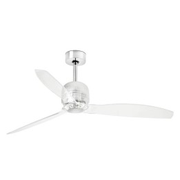Ventiladores de Techo Faro Deco Fan Ø1280 Mm Cromo 3 Palas Transparentes 