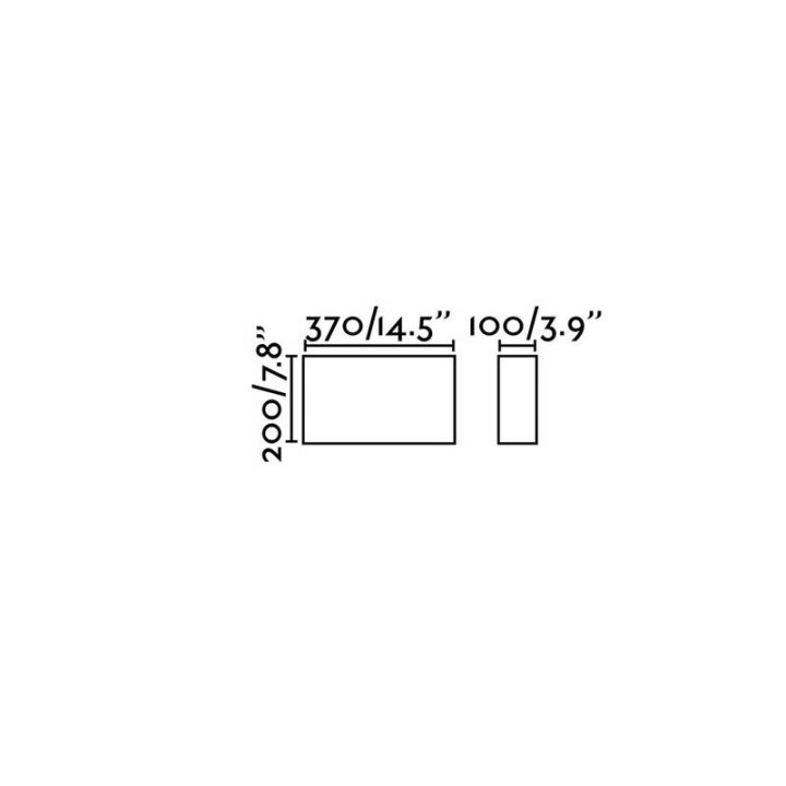 Apliques Faro Cotton Beige Hor. Sq. 375X200X105 2Xe27 