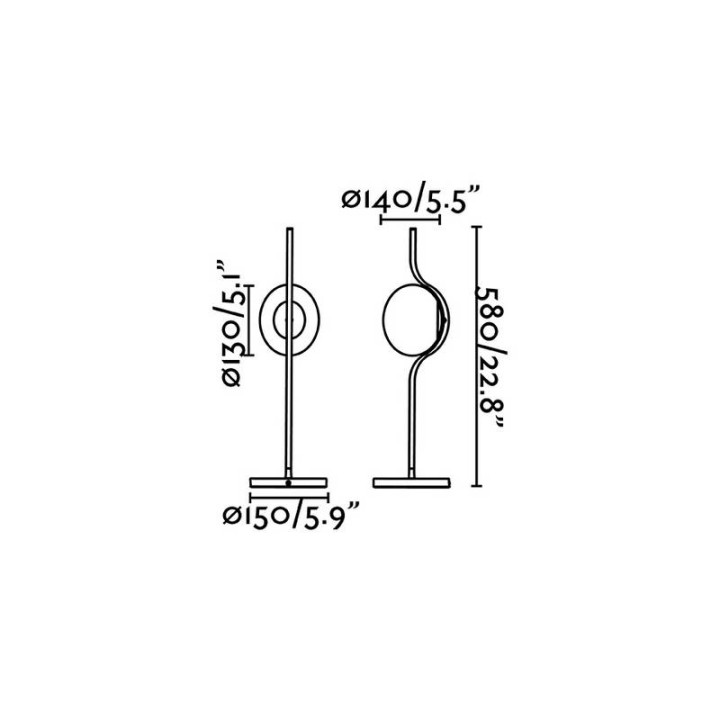 Lámparas Faro Le Vita Sobremesa Oro Dimable Led 6W 2700K 